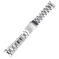 22mm Solid Stainless Steel Watchband For Tag Heuer Aquaracer Silver Men Wrist Bracelet Deployment Clasp