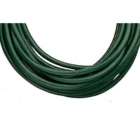 Full-Grain Leather Cord, 3mm Round Emerald Green 5 Yard