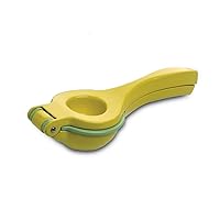 Amco 2-in-1 Squeezer | Aluminum | Yellow | Dishwasher Safe | 8.8 Inches | Comfortable Juicing for Strain-Free Experience | Kitchen Gadget for Juicing Lemons or Oranges
