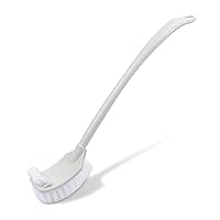 Bathroom Toilet Bowl Brush Double Sided Strong Bristles Portable Plastic Long Handle Cleaning Brush