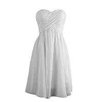 Women's Sweetheart A-Line Knee Length Chiffon Bridesmaid Dress