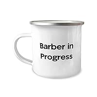 Funny Barber Gifts, Barber in, Beautiful Birthday 12oz Camping Mug Gifts Idea For Coworkers, Barber Gifts From Colleagues
