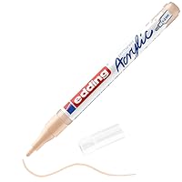 5300 acrylic marker fine - beige - 1 waterproof acrylic paint marker - fine round nib 1-2mm - acrylic paint pen for drawing on canvas, art paper and wood - acrylic markers for pebbles