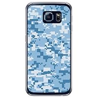 Second Skin Digital Camouflage Blue (Clear) Design by Moisture/for Galaxy S6 SC-05G/docomo DSC05G-PCCL-277-Y440