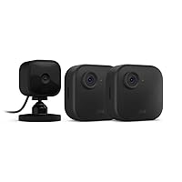 Blink Outdoor 4 (4th Gen) + Blink Mini – Smart security camera, two-way talk, HD live view, motion detection, set up in minutes, Works with Alexa – 2 camera system + Mini (Black)