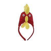 Amosfun Red Rooster Headband Hairband Halloween Headpiece Hair Accessories for Masquerade Party Costume Performance