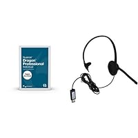 Dragon Professional Individual 15.0 Speech Dictation and Voice Recognition Software [PC Download] with Dragon USB Headset Dragon Professional Individual 15.0 Speech Dictation and Voice Recognition Software [PC Download] with Dragon USB Headset PC Download