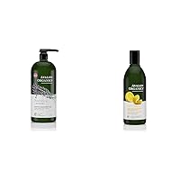 Avalon Organics Bath & Shower Gel, Nourishing Lavender, 32 Oz & Bath & Shower Gel, Refreshing Lemon, 12 Oz
