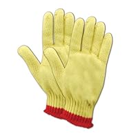 MAGID C93KV8 CutMaster C93KV Gloves with Integrated Color-Coding, Cut Level 3, Kevlar, Medium, Yellow (Pack of 12)