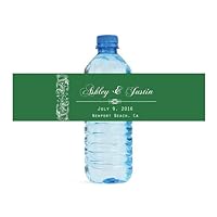 100 Elegant Emerald Wedding Anniversary Engagement Party Water Bottle Labels Birthday Party Easy to Use Self Stick Labels