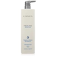 L'ANZA Healing Moisture Tamanu Cream Shampoo, Cleans, Moisturises and Refreshes Dry and Coarse Hair, Rich With Tahitian Tamanu Nut Oil, Sulfate-free, Paraben-free, Gluten-free Formula