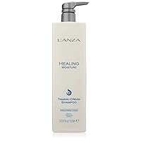 L'ANZA Healing Moisture Tamanu Cream Shampoo, Cleans, Moisturises and Refreshes Dry and Coarse Hair, Rich with Tahitian Tamanu Nut Oil, Sulfate-free, Paraben-free, Gluten-free Formula