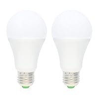 2 Pack 7W E27 Sensor Light Bulb Smart Automatic Dusk to Dawn LED Bulbs with Auto on/Off Indoor/Outdoor Lighting Lamp 600lm Warm White for Porch Hallway Patio Garage (Color : Natural)