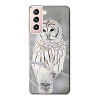 jjphonecase R1566 Snowy Owl White Owl Case Cover for Samsung Galaxy S21 5G
