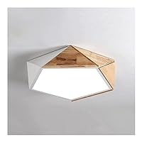 Close to Ceiling Lights LED Embedded Ceiling Light Modern Minimalist Ceiling Lamp Geometric Wood and Metal and Acrylic Lighting Fixture for Cloakroom Corridor Bedroom Kitchen Livingroom Hallway (Colo