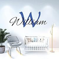 Multiple Font Custom Name & Initial Nursery Wall Decal - Mural Wall Decal Sticker for Home Children's Bedroom - Car & Laptop