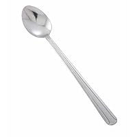 Winco 12-Piece Dominion Iced Teaspoon Set, 18-0 Stainless Steel,Silver