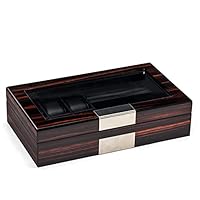 6 Slot Watch Box Wooden Box Jewelry Case Storage Organizer Space Saving Wooden Watch Box