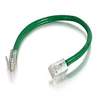 Legrand - C2G Cat6a Ethernet Cable, Non-Booted Patch Cable, Green Network Patch Cable, 6 Inch Unshielded Ethernet Network Cable, 1 Count, C2G 00964