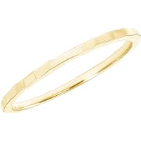Real Solid 10k Yellow, White & Rose Gold Dainty Ridged-Style Rings, Simple 1mm Thin and Skinny Gold Stackable charm Rings for Women and Men Available In Size 4-12, Made in USA.