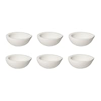 Set of 6 100 Gram 3 oz Ceramic Alumina Crucible Dishes for Gold Silver Bronze Copper Brass Melting Refining Casting Torch Kit