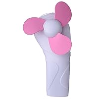 Portable Handheld Fan Summer Portable Cute Small USB Fan Electric Flashlight Handheld Flashlight Fan, vertice, (Color : Pink)