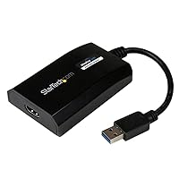 StarTech.com USB 3.0 to HDMI Adapter - DisplayLink Certified - 1080p (1920x1200) - USB Type-A to HDMI Display Adapter Converter for Monitor - External Video & Graphics Card - Windows/Mac (USB32HDPRO), Black