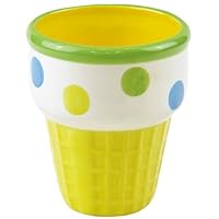 Pearl Metal D-170 Colored Dot Potery Cup, Yellow