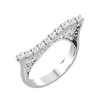 VVS Certified Bow Style Shiny Ring 18K White Gold/Yellow Gold/Rose Gold With 0.35 Carat Round Shape Natural Diamond Wedding Ring