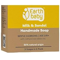 yellow silver Natural Handmade Milk & Sandal bath soap (3 * 100 g)