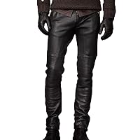 Leather Trens Lambskin Leather Men's Atheletic Black Color Casual, Party Leather Pant LTP88