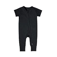 Teach Leanbh Baby Boys Girls Footless Pajamas 2 Way Zipper Short Sleeve Romper with Viscose Made From Bamboo Fiber
