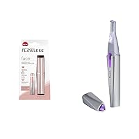 Finishing Touch Flawless Facial Hair Remover for Women, Rose Gold Electric Face Razor with LED Light, Recyclable Packaging & Lumina Painless Hair Remover