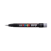 Uni Posca Marker PCF-350 Paint Glass Pen Brush Tip 8mm Silver