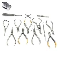 Set of Orthodontic Instruments of 13 Pieces - Stainless Steel - with Boone Gauge