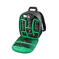 Waterproof SLR/DSLR Camera Backpack Shoulder Bag Travel Case For Canon Nikon Sony Digital Lens (Medium, Green)