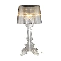 Crystal Clear Bedroom Table Lights Kartell Bourgie Ghost Contemporary Reading Table Lamp Study Room Desk Lights (Clear)
