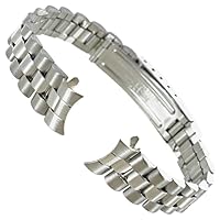 13mm Speidel Stainless Steel Silver Tone Watch Band Curved End 3114/00