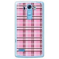 Second Skin Country Tartan Check Pink x Brown (Soft TPU Clear) / for Disney Mobile on docomo DM-01G/docomo DLGDM1-TPCL-701-J016