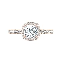 Elongated Cushion Cut Moissanite Solitaire Ring, 2.5 CT, Sterling Silver