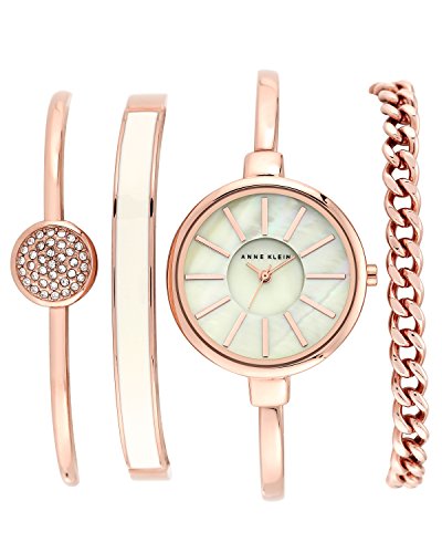 Women Crystal Wrist Watch and Fashion Bangle Jewelry 4 pcs Set,Elegant  Bracelet Quartz Watch Holiday Gift Set for Ladies and Girls (Rose gold/white)  price in UAE | Amazon UAE | kanbkam