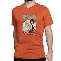 Bill and Ted's Excellent Adventure Officially Licensed Distressed Cartoon Characters Mens T-Shirt