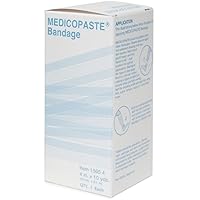 Graham-Field 1565 4 Medicopaste Bandage -Medical Tape, First Aid Supplies, Gauze Rolls, White, 4