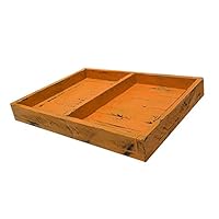 Extra Large Two Compartment Divided Wood Display Tray - 32