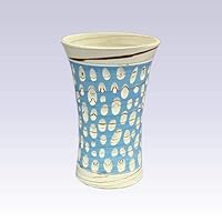 Tokoname Pottery Long Cups - KENJITOEN - Kneading Dot Blue - 1Long Cup [Standard Ship by SAL: NO Tracking Number & Insurance]