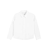 CHICTRY Kids Boys Contrast Color Long Sleeve Button Down Uniform Shirt Collared Casual Dress Shirts
