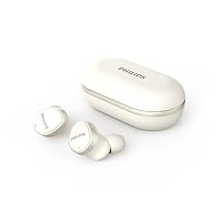 PHILIPS T4556 True Wireless Headphones with Active Noise Canceling (ANC) and IPX4 Water Resistance, White