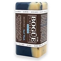 Handmade Goat Milk Soap- BOGUE No.18 Surfrider enjoy the beach, protect & regenerate sunkissed skin with cooling peppermint, tea tree & carrot seed in sunflower oil to soothe with Colloidal oatmeal