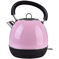Kettles,Electric Water Kettle, Jug Stainless Steel Kettle 1.8 Litres, Tea or Coffee 1800W,Yellow Fast/Pink