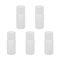 Othmro 5Pcs 0.5oz Plastic Containers Lab Chemical Reagent Bottles 15ml Small Mouth Liquid Solid Storage Bottles Round Sample Storage Containers Sealing Plastic Bottles with Cap for Food Stores White